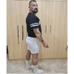 White Spandex Training Short Tights