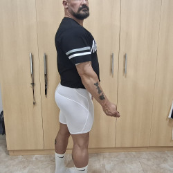 White Spandex Training Short Tights