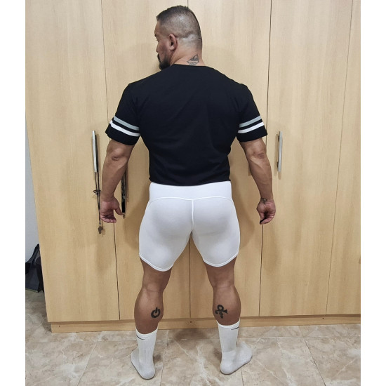 White Spandex Training Short Tights