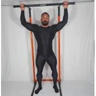 SHEER SPANDEX BODYSUIT BLACK