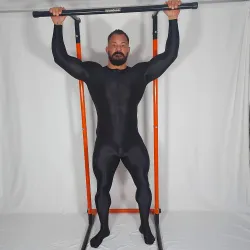 SHEER SPANDEX BODYSUIT BLACK