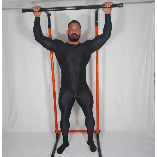 SHEER SPANDEX BODYSUIT BLACK
