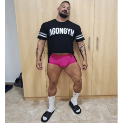 Pink spandex brief