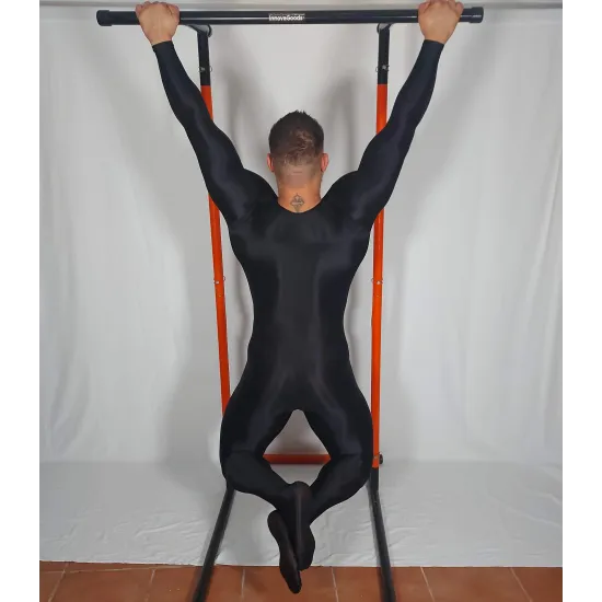 SHEER SPANDEX BODYSUIT BLACK