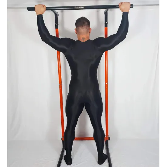 SHEER SPANDEX BODYSUIT BLACK