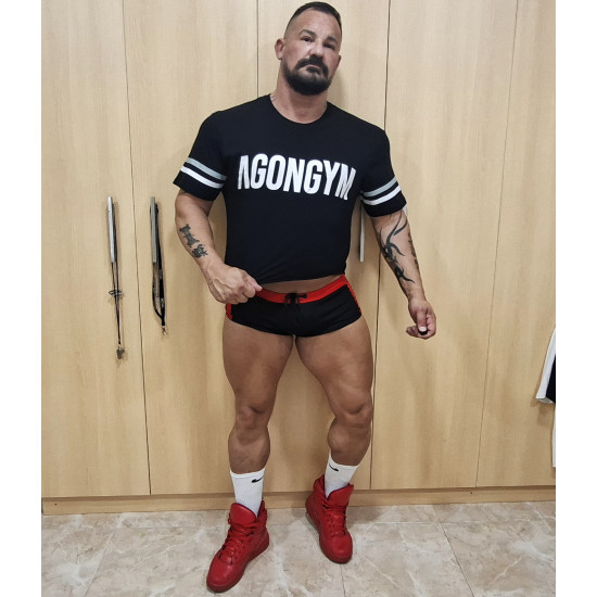 Gym shorts with built in jockstrap