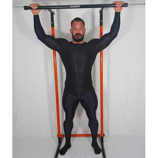 SHEER SPANDEX BODYSUIT BLACK
