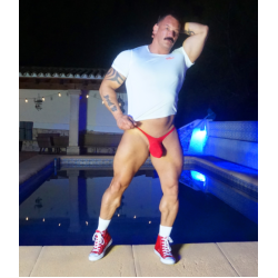 Arroyman bulge thong RED