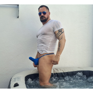 Bulge Torpedo Thong Turquoise Blue