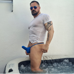 Bulge Torpedo Thong Turquoise Blue