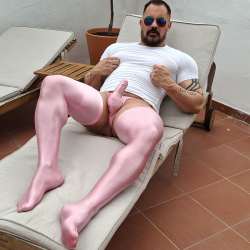 Torpedo thong and spandex socks set PINK