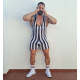 Striped spandex singlet