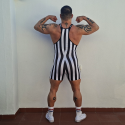 Striped spandex singlet