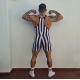 Striped spandex singlet