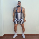 Striped spandex singlet