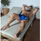 Barcode Berlin Satin Football Shorts BLUE