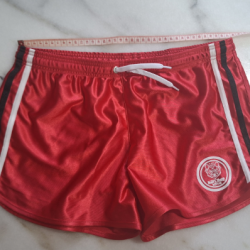 Barcode Berlin Satin Football Shorts RED