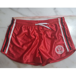 Barcode Berlin Satin Football Shorts RED