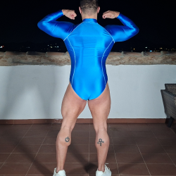 Front Zip Spandex Body BLUE