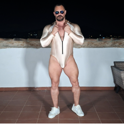 Front Zip Spandex Body Gold