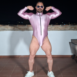 Front Zip Spandex Body Pink