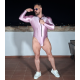 Front Zip Spandex Body Pink