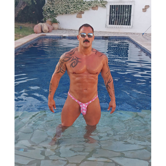 Bulge Thong Pink Polkadot