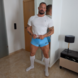 Aussiebum Footy Shorts Blue