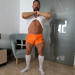 Aussiebum Footy Shorts Orange