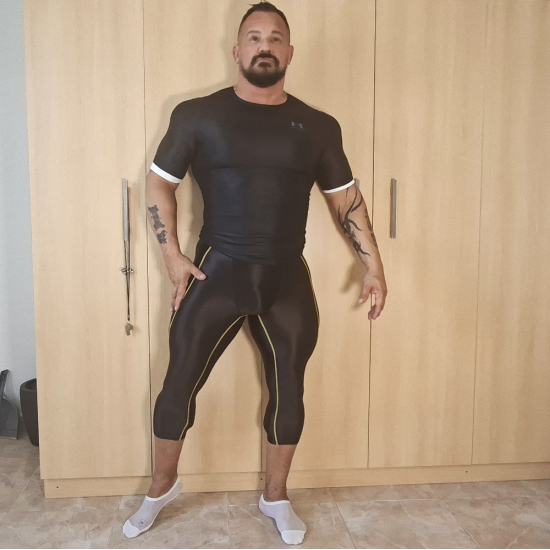 Amorsey 3/4 tights black/yellow