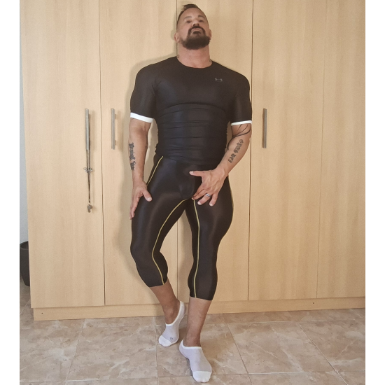 Amorsey 3/4 tights black/yellow