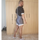 Skinfit Singlet Oxford Grey/White
