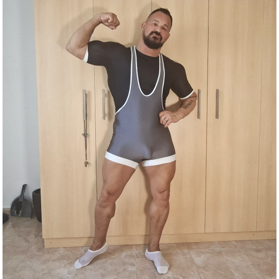 Skinfit Singlet Oxford Grey/White