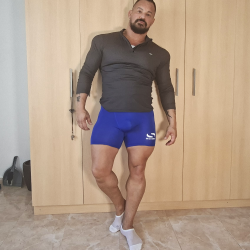 Spandex Gym Shorts Royal Blue
