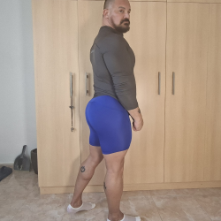 Spandex Gym Shorts Royal Blue