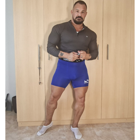 Spandex Gym Shorts Royal Blue