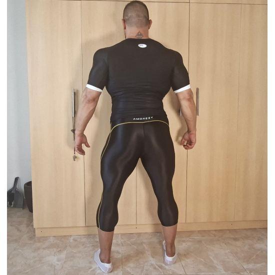 Amorsey 3/4 tights black/yellow