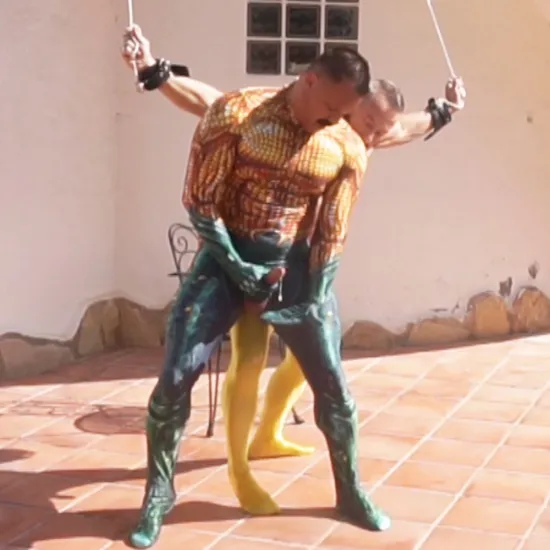 AQUADADDY AND HIS TIED UP TOY