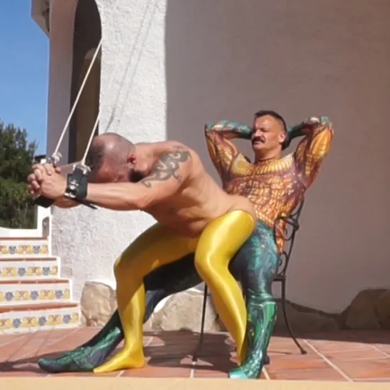 AQUADADDY AND HIS TIED UP TOY