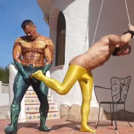 AQUADADDY AND HIS TIED UP TOY