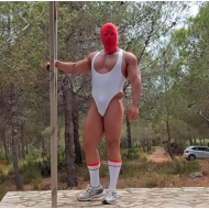 Bodybuilder Hiker