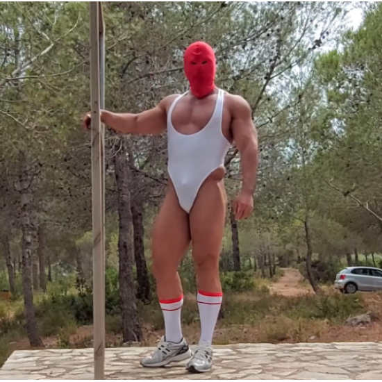 Bodybuilder Hiker