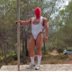 Bodybuilder Hiker