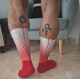 Spandex Cycling Socks red/white