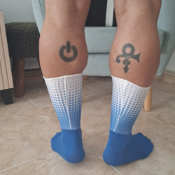 Spandex Cycling Socks blue/white