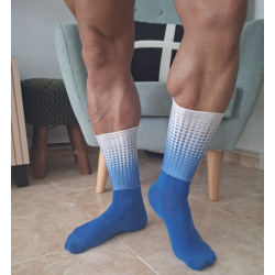 Spandex Cycling Socks blue/white