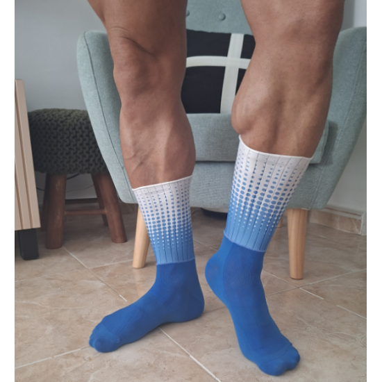 Spandex Cycling Socks blue/white