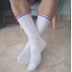 Spandex Cycling Socks White/Blue/Red
