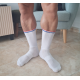 Spandex Cycling Socks White/Blue/Red