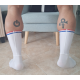 Spandex Cycling Socks White/Blue/Red